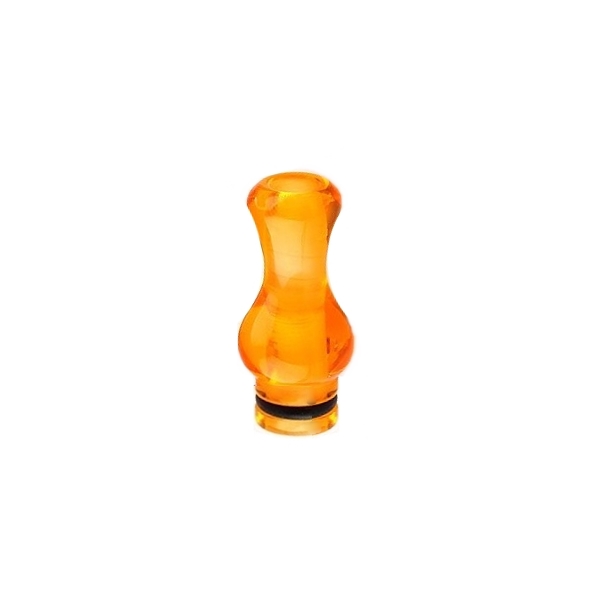 DripTip - Celluloid Kunststoff - Rund Orange