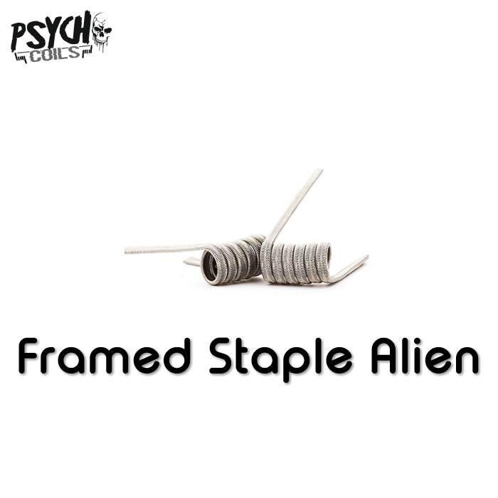 Psycho Coils - Handmade - Framed Staple Alien (NiCr / SS - 0,15 Ohm Singel)