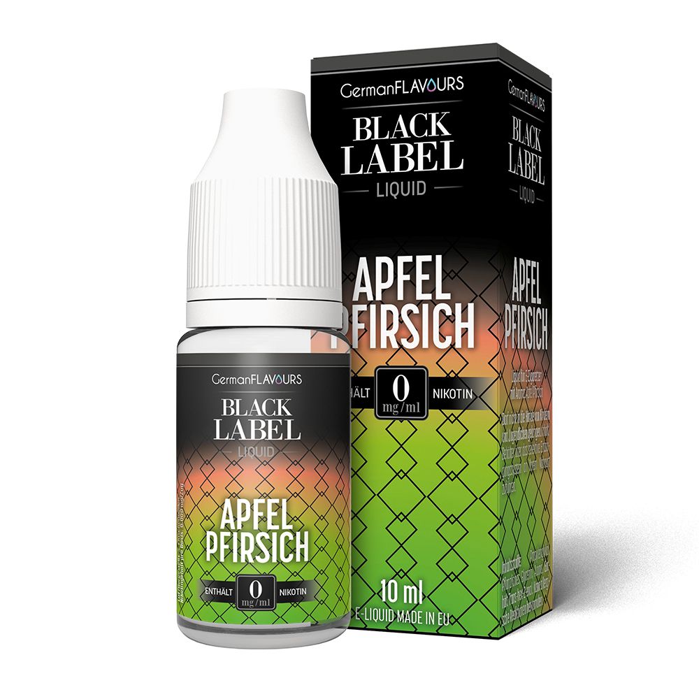 Black Label by GermanFlavours - Apfel Pfirsich Liquid-0 mg