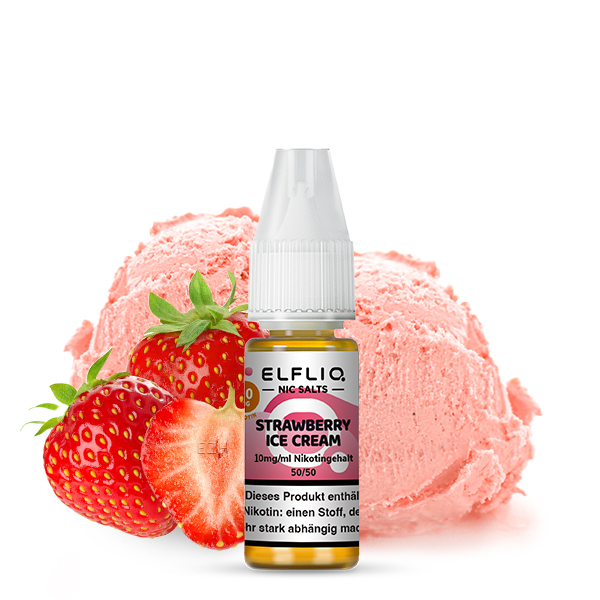 Elf Bar - ELFLIQ - Strawberry Ice Cream Nikotinsalz Liquid 10 ml-10 mg