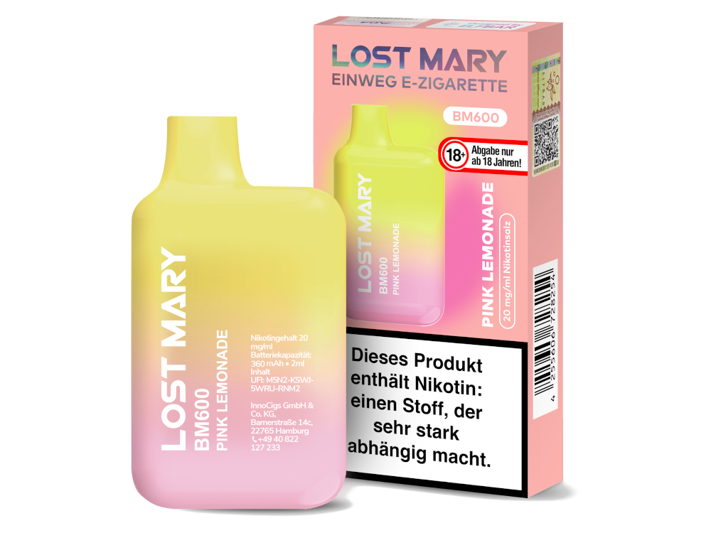Lost Mary - BM600 Einweg E-Zigarette - 20mg/ml - Blueberry