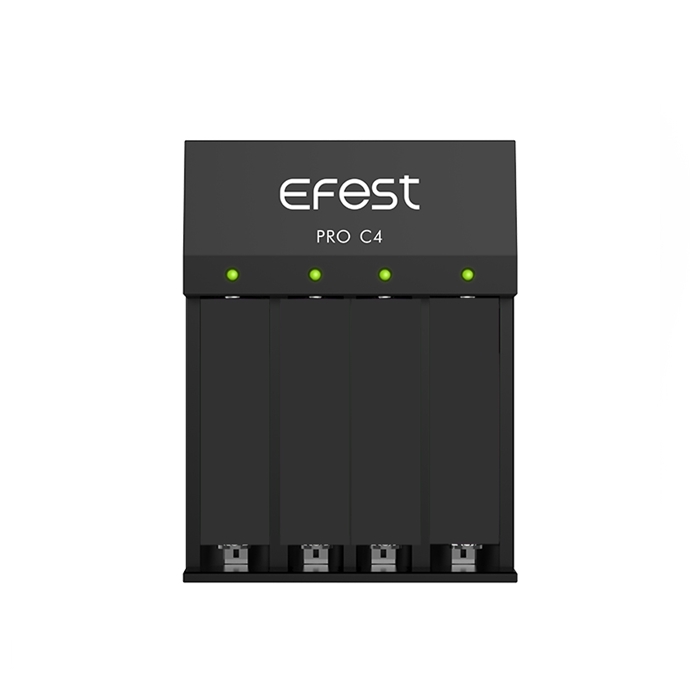 Efest Pro C4 - Ladegerät für Li-Ion-Akkus 3,6V/3,7V mit integriertem Netzteil