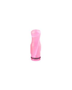 DripTip - Celluloid Kunststoff - Rund Rosa