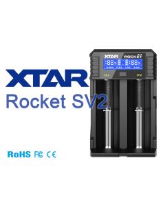 XTAR Rocket SV2 2-Schacht Schnellladegerät für Li-Ion und NIMH Akkus 